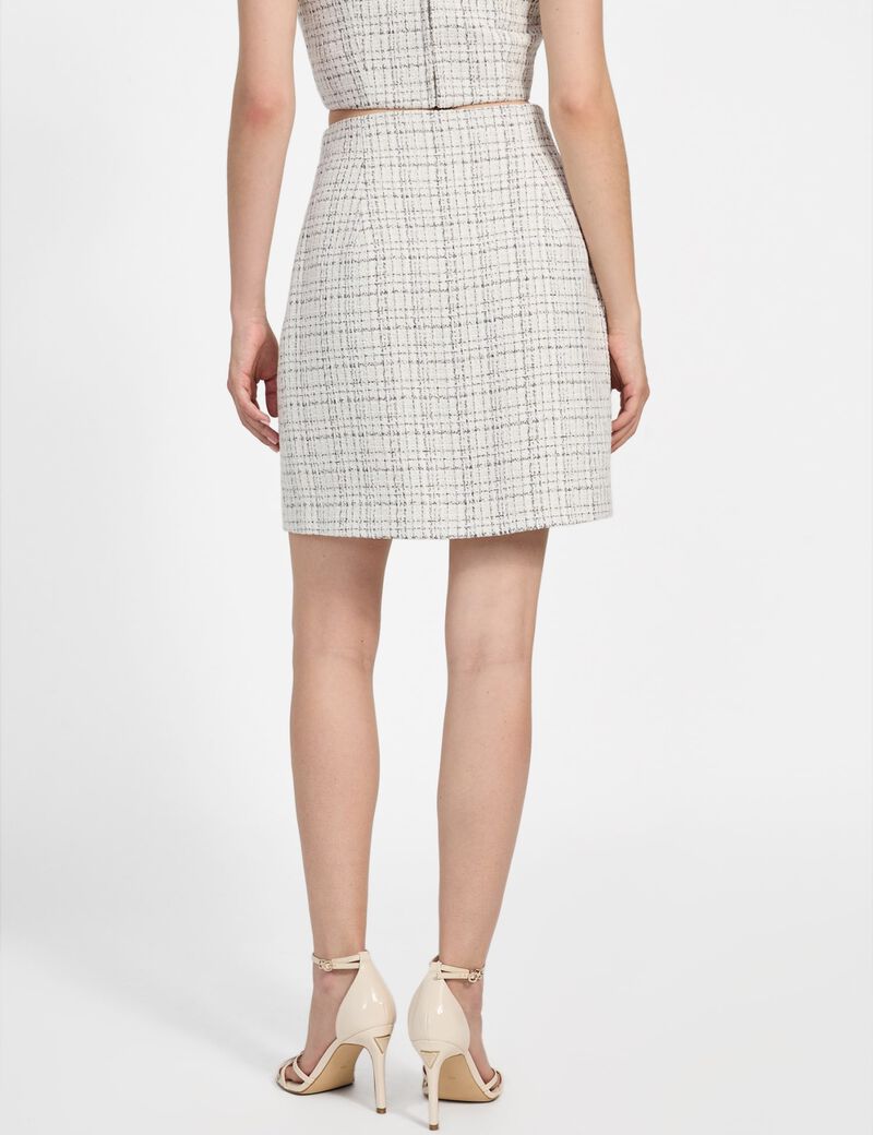 Tweed mini pencil skirt