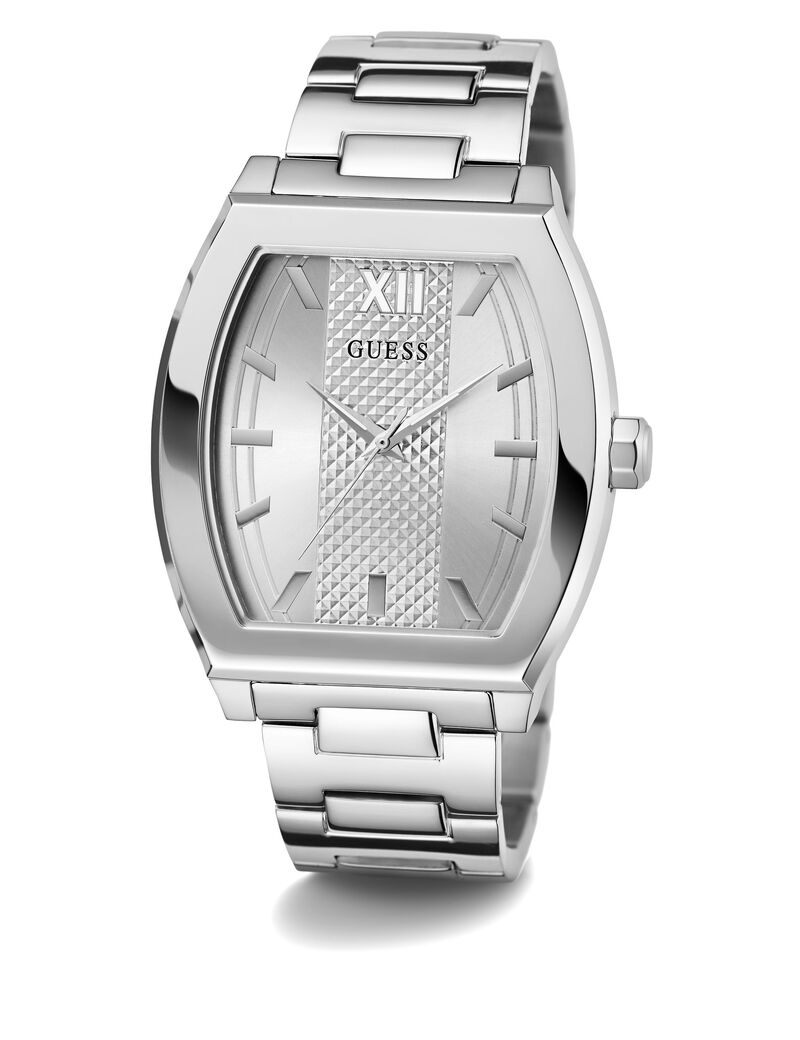 ساعة تناظرية من الفولاذ المقاوم للصدأ