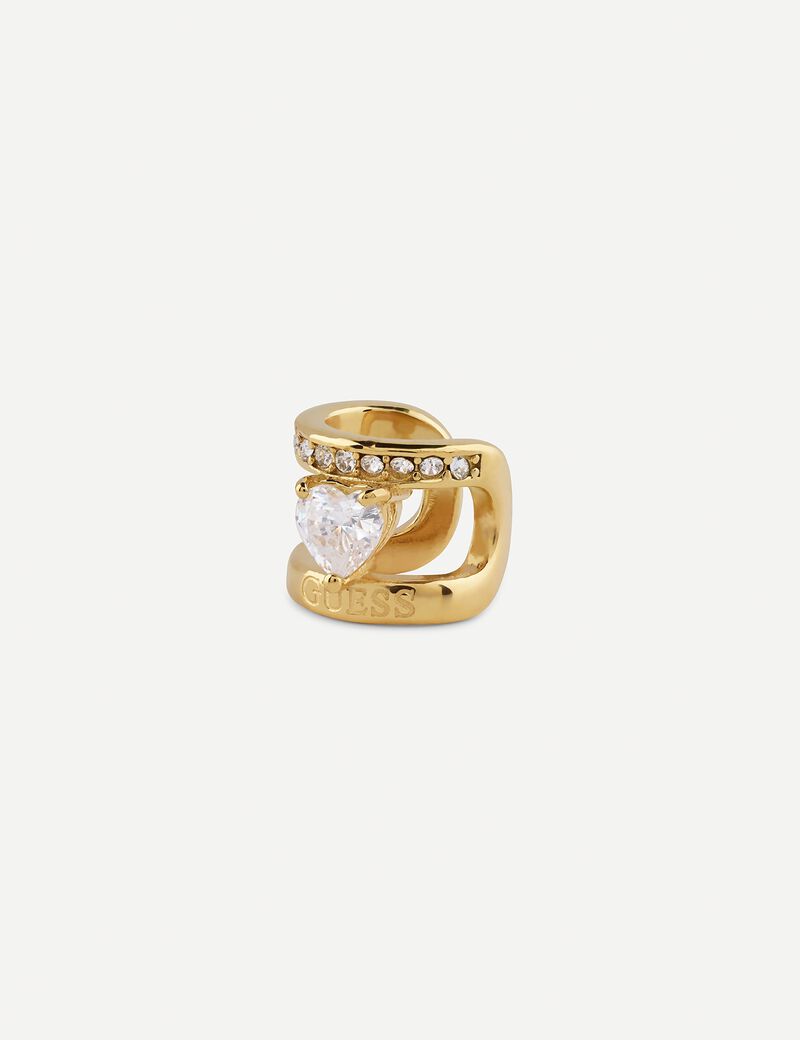 جيس heart crystal mono earcuff