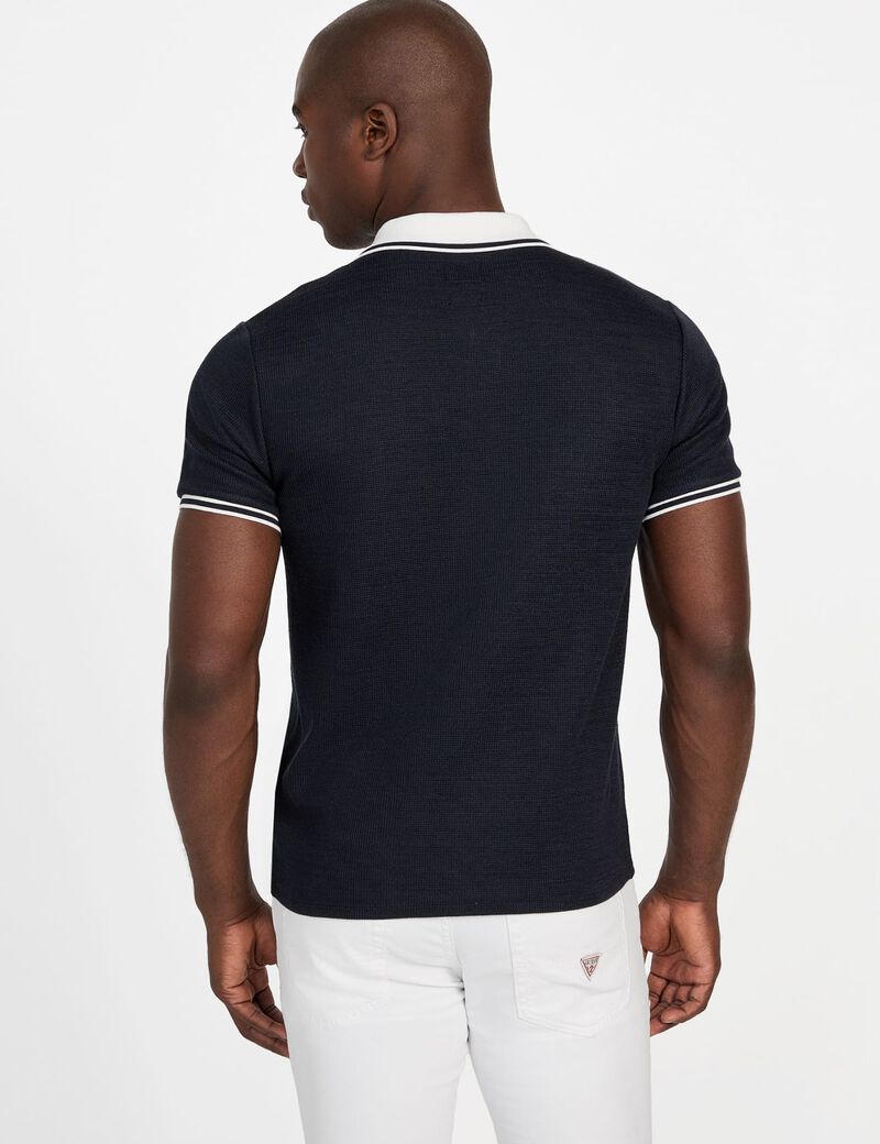 Knit polo shirt