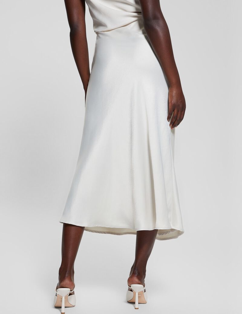 Satin long skirt