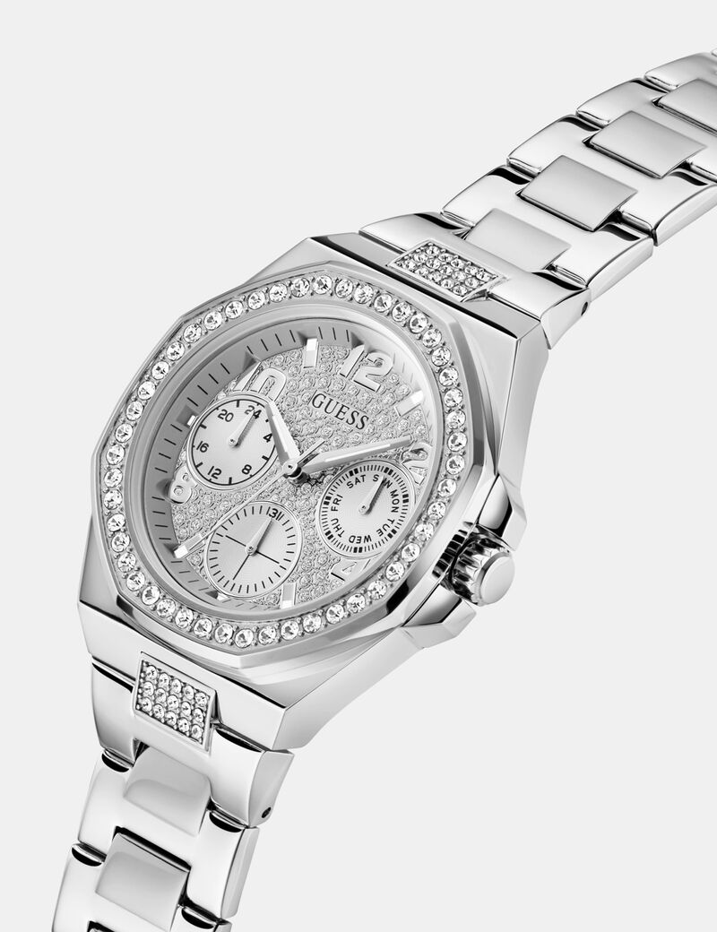 Ladies Silver Tone Multi-function Watch