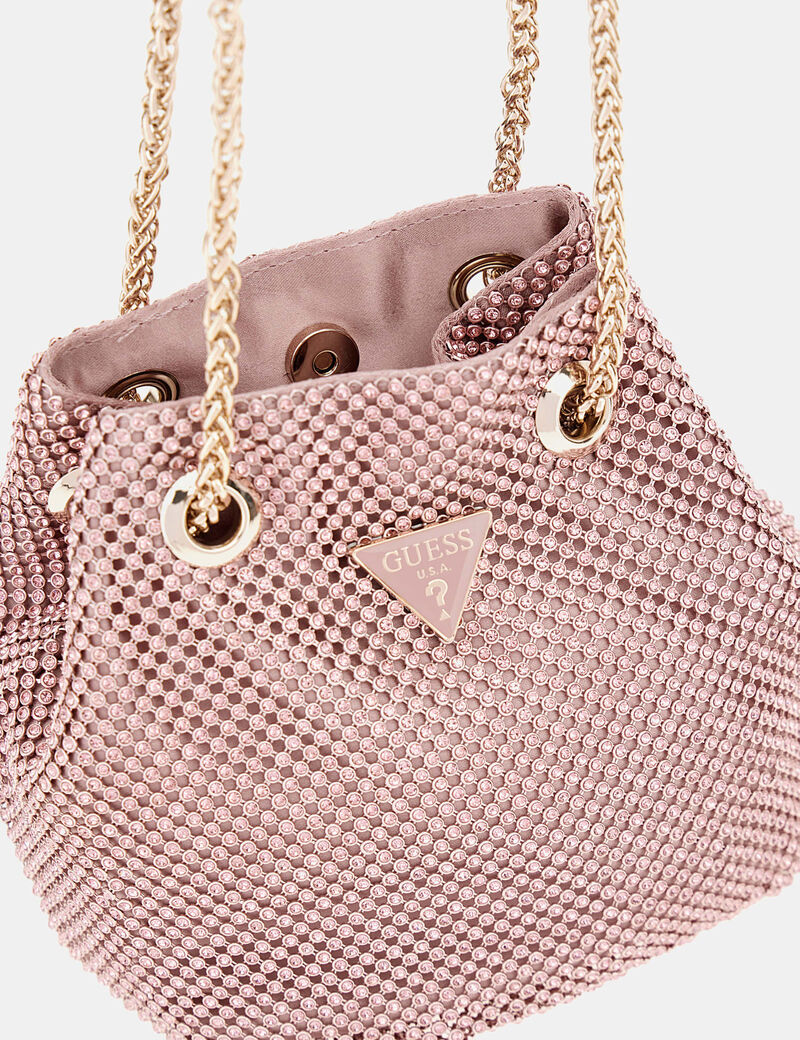 Zalina rhinestone mini bucket bag