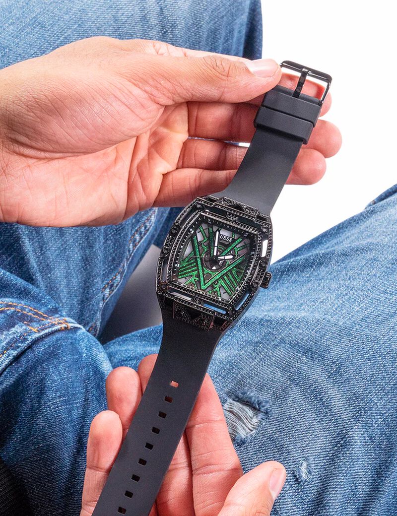 Mens Black Analog Watch