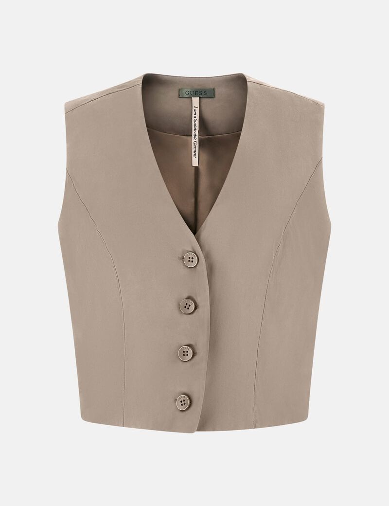 سترة من قماش قطني مائل