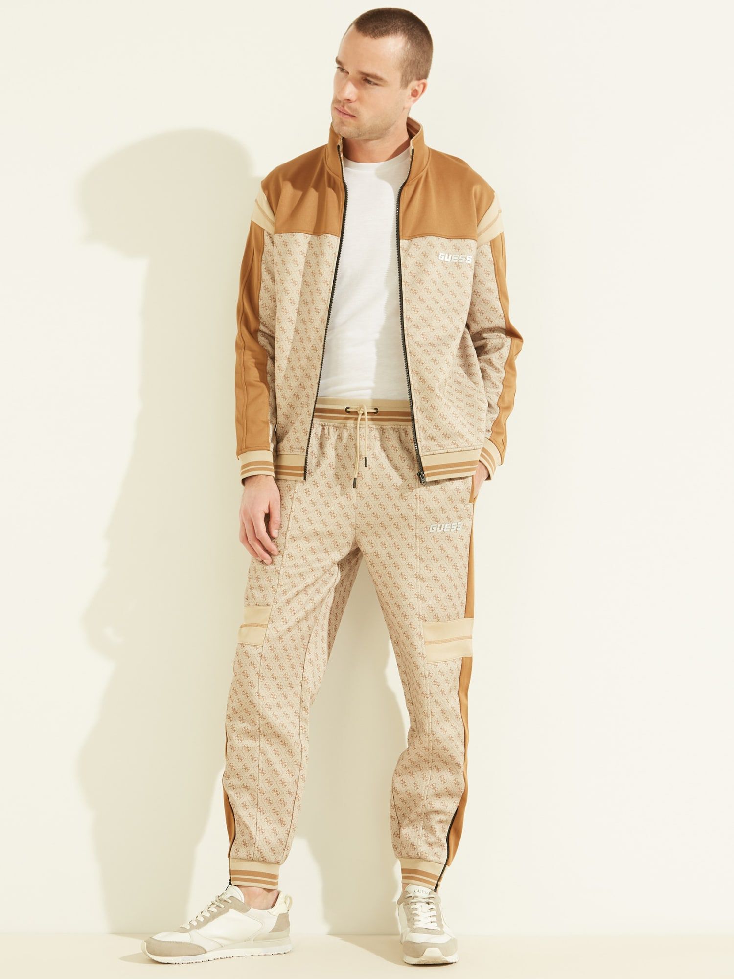 All over discount logo joggers