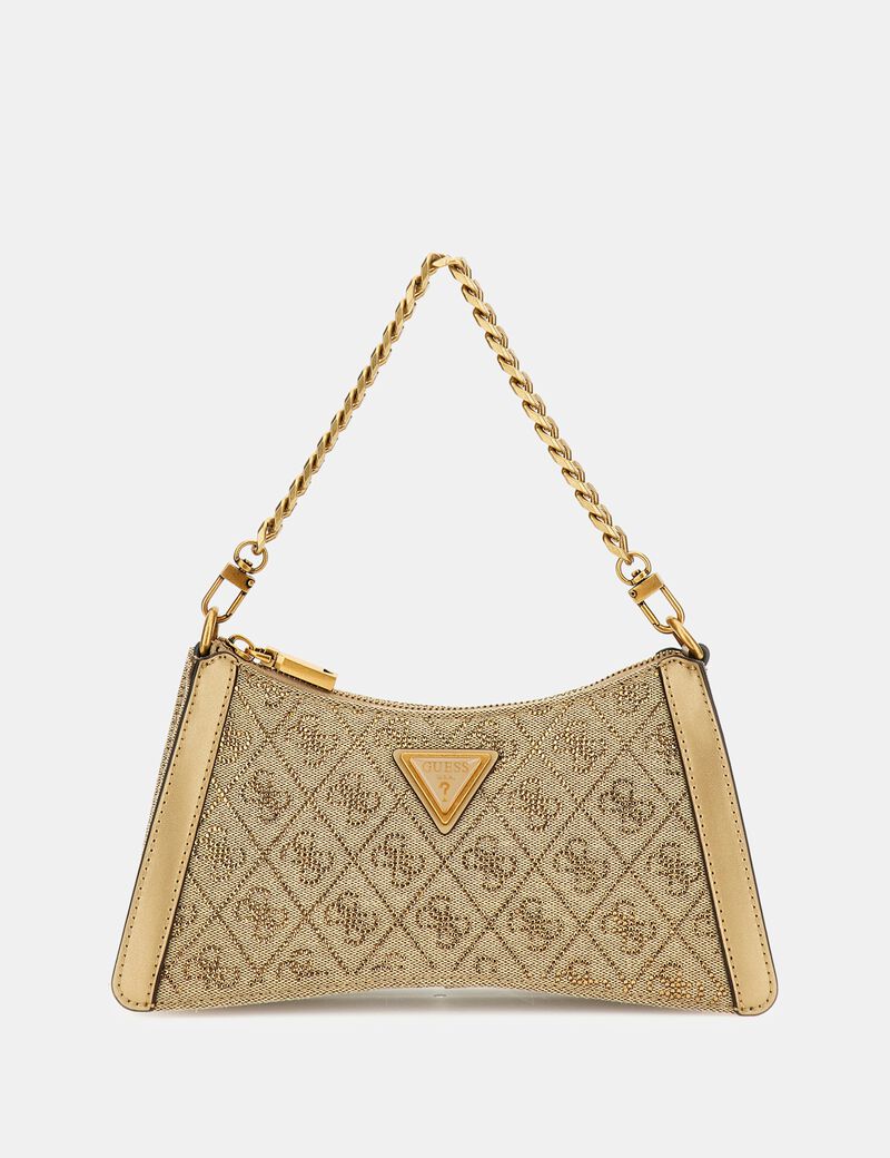 Dili 4G logo rhinestone shoulder bag