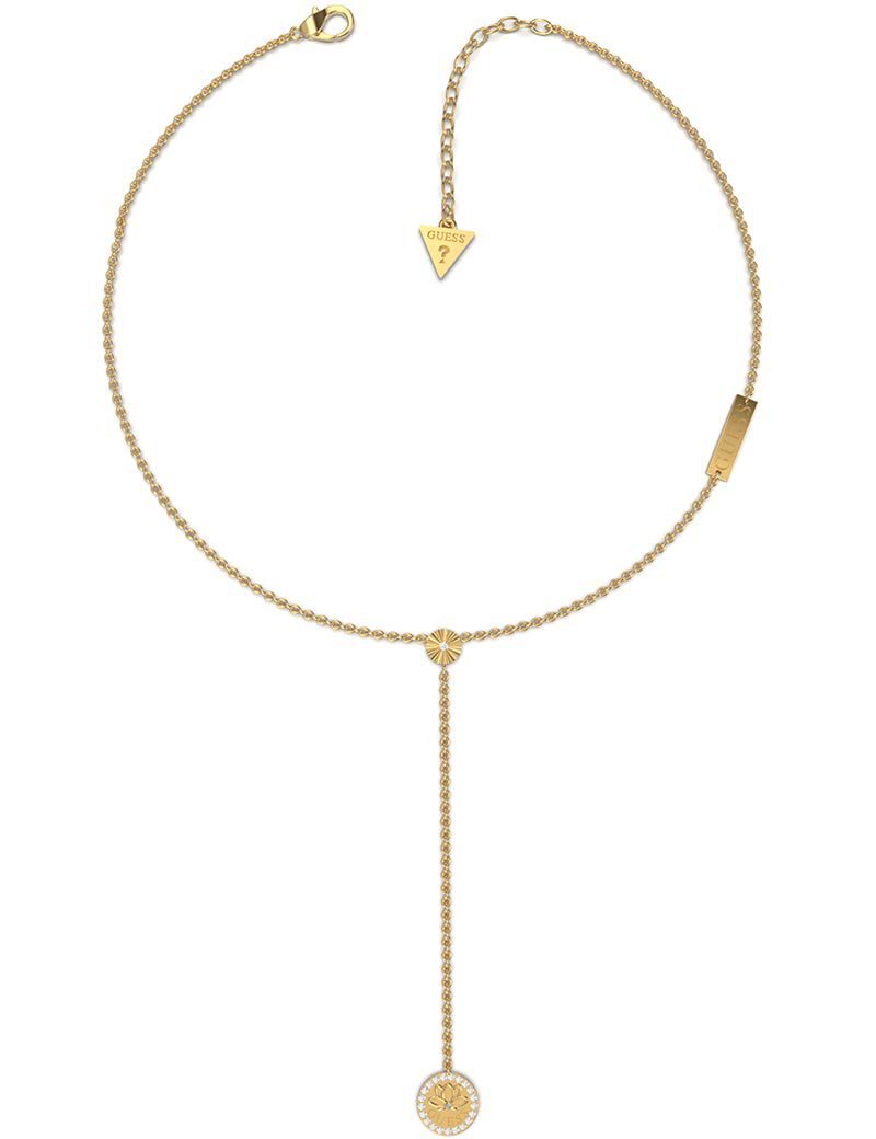 Flower Motif Gold Chain Necklace