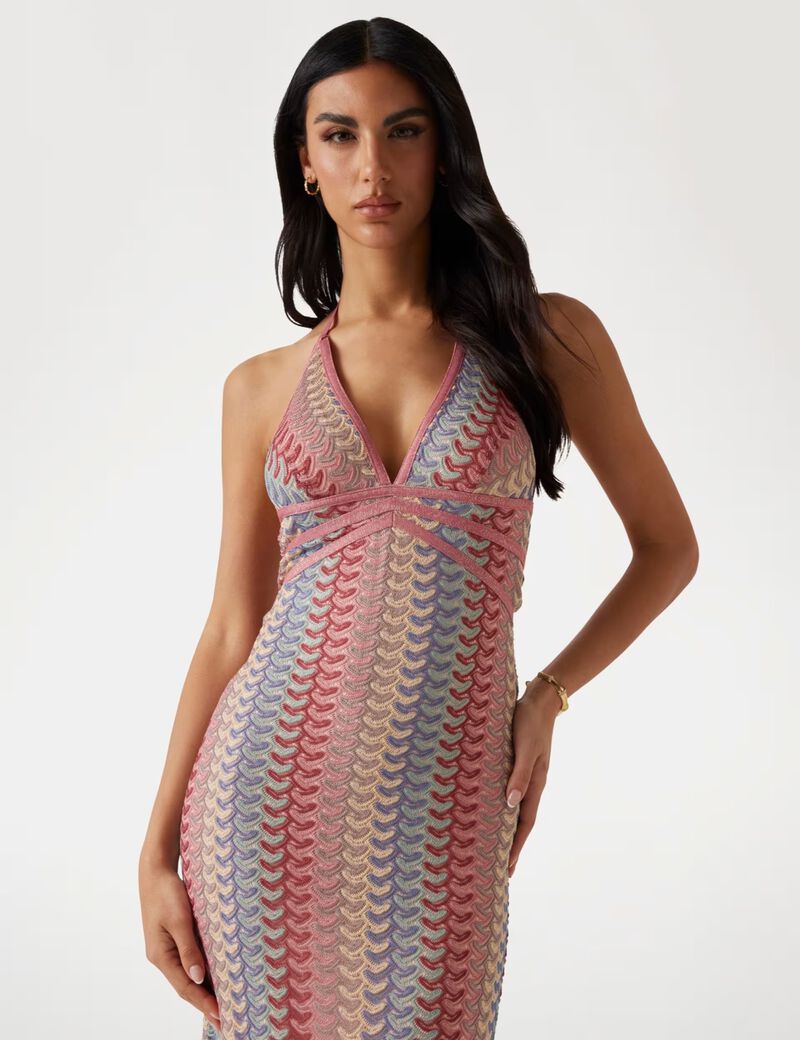 Knit bodycon long dress