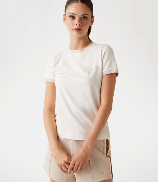 تي شيرت ضيق بشعار الماركة