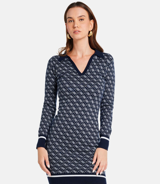 Wool-blend logo mini dress Wool-blend logo mini dress