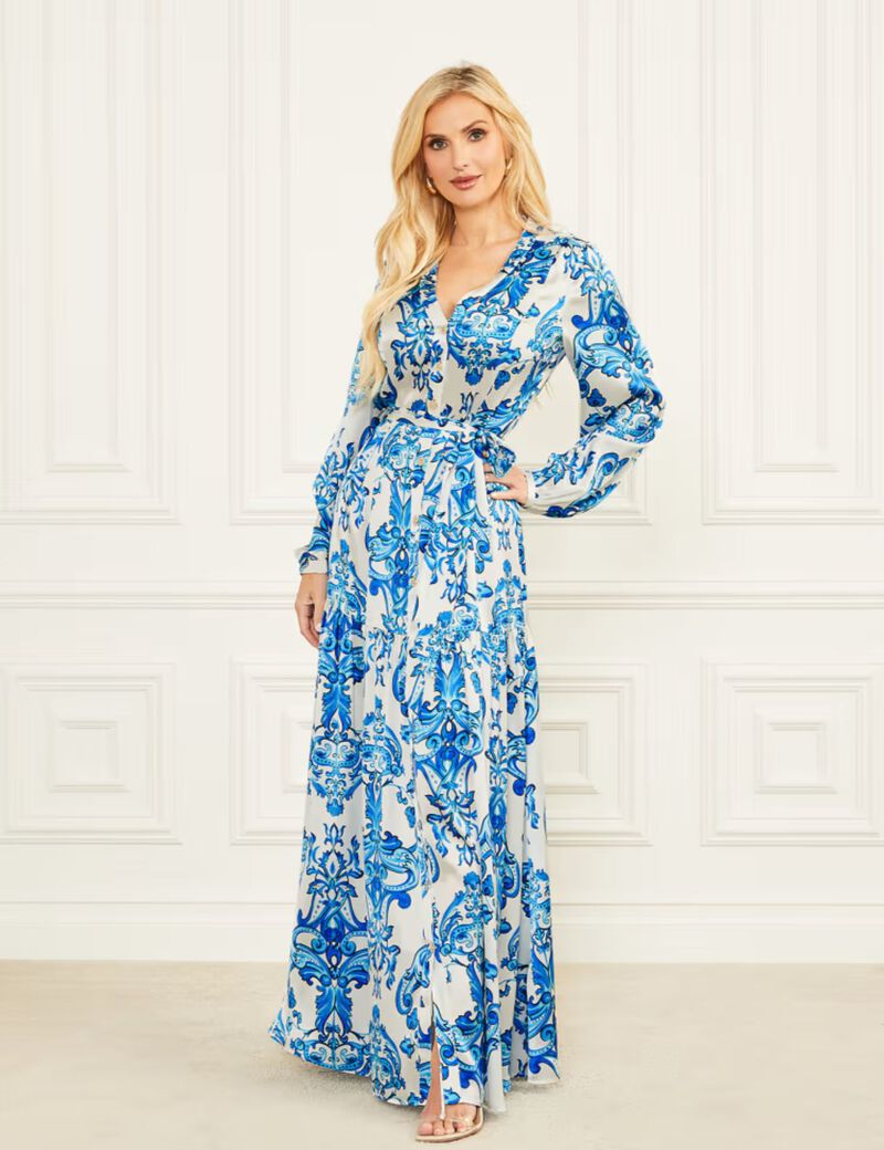 Marciano Silk Long Dress