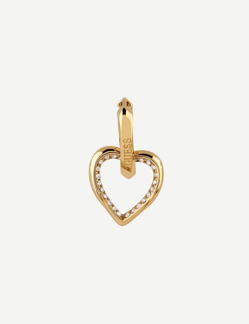 guess 25mm mon amour two hearts earr