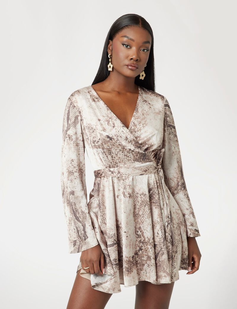 Animalier print mini dress