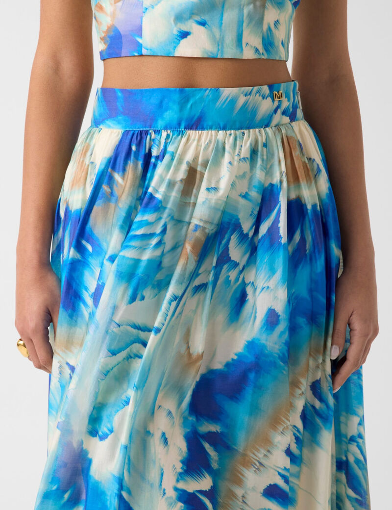 guess marciano printed maxi skirt