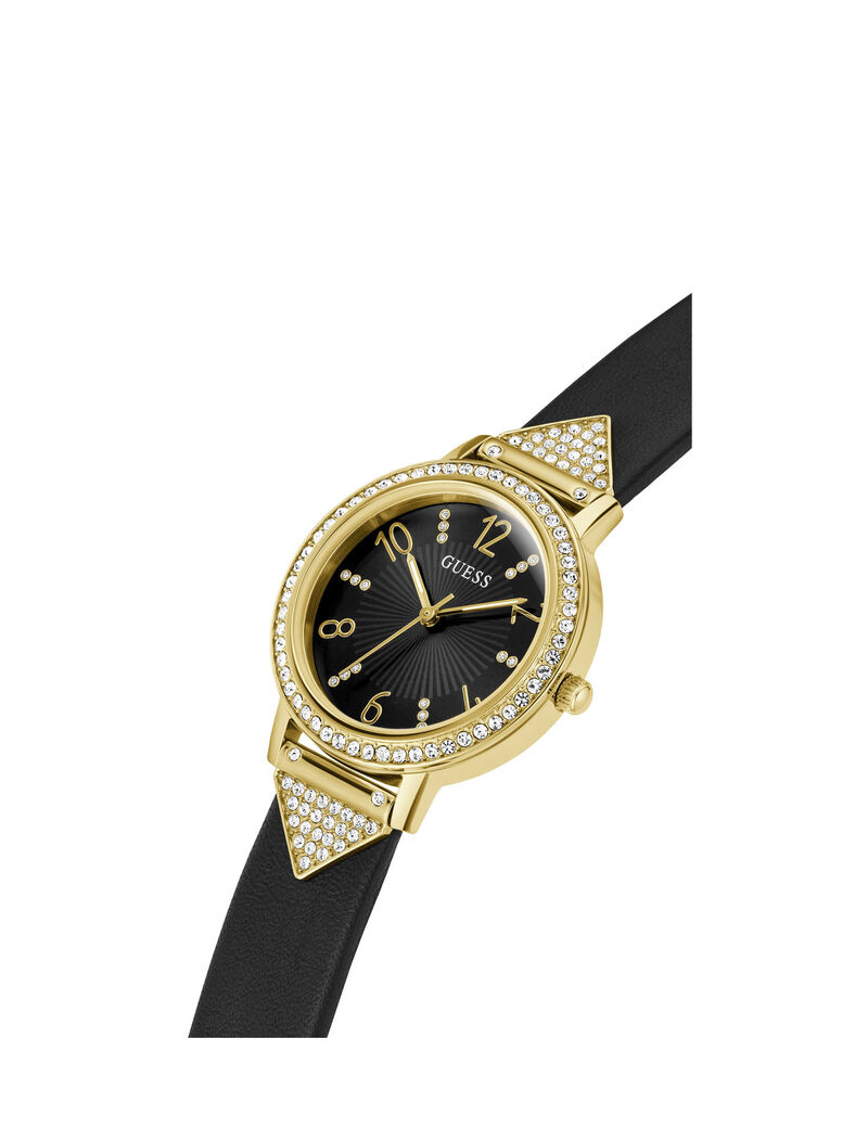 Gold And Black Analog Watch