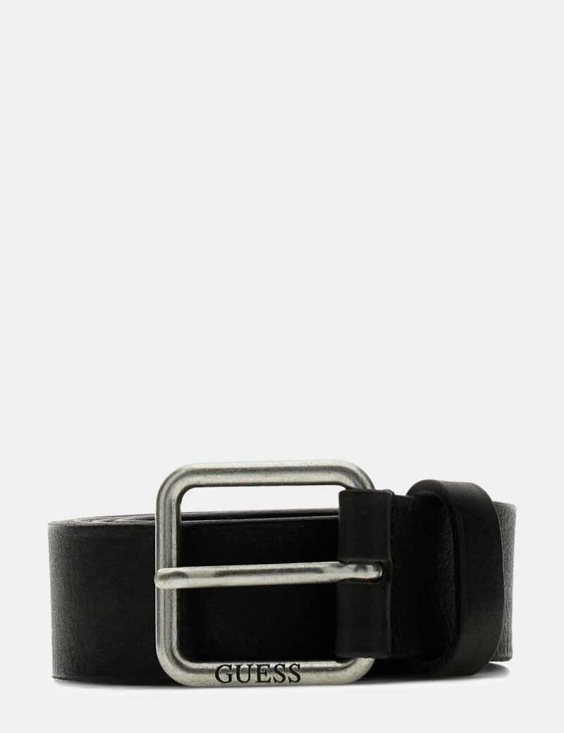 guess logo genuine leather belt
