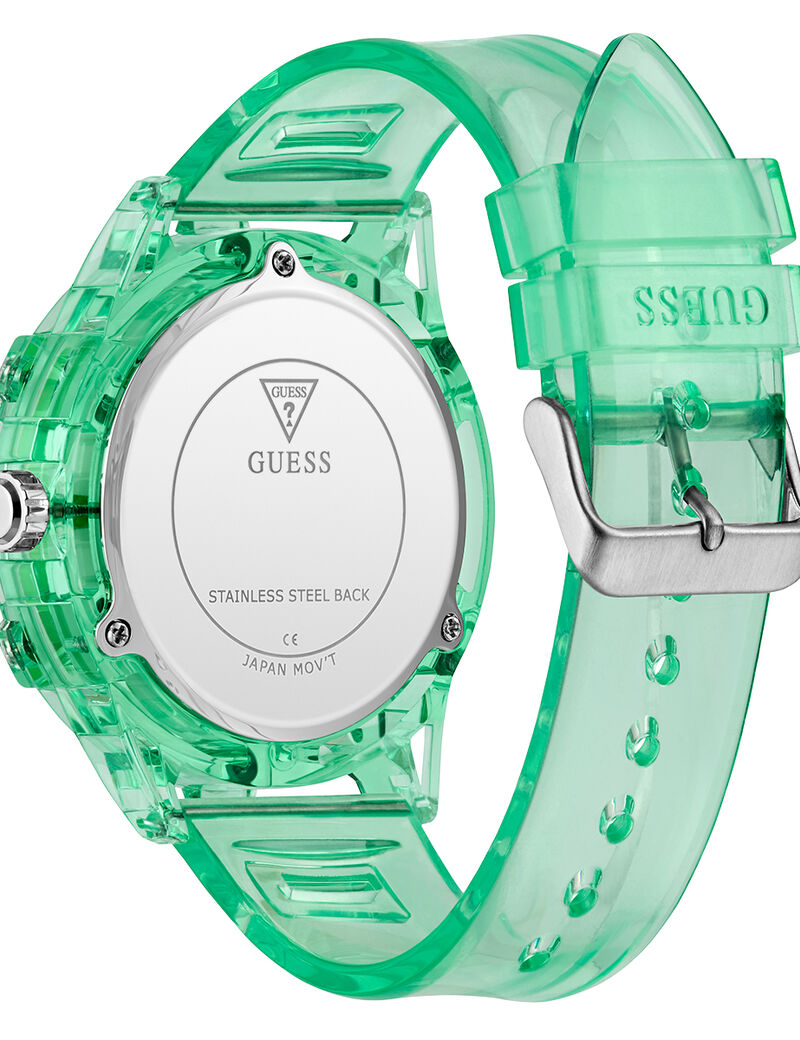 guess mens eco friendly green multi function watch