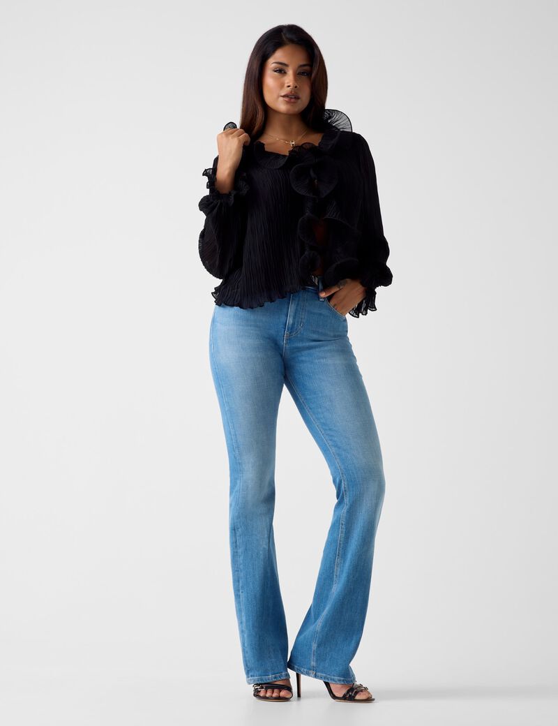 Chiffon ruffle blouse