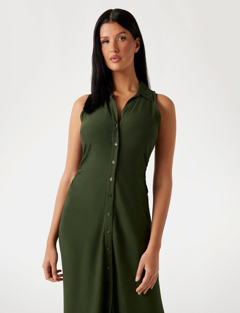 Button-up long dress
