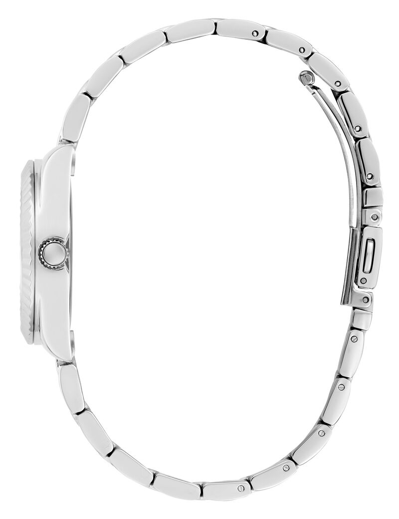 ساعة تناظرية من الفولاذ المقاوم للصدأ