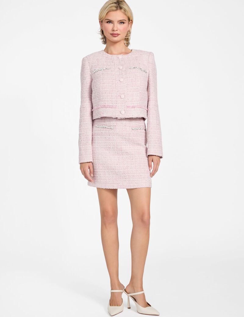 Wool-blend tweed jacket