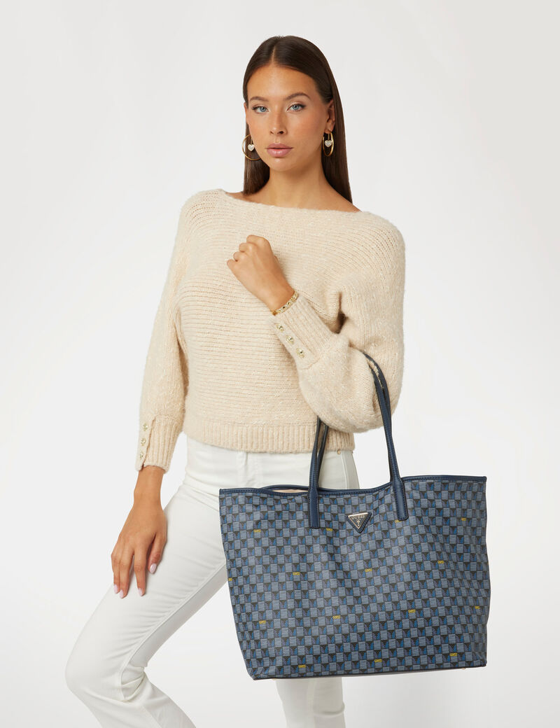 G Wave geometric-print shopper