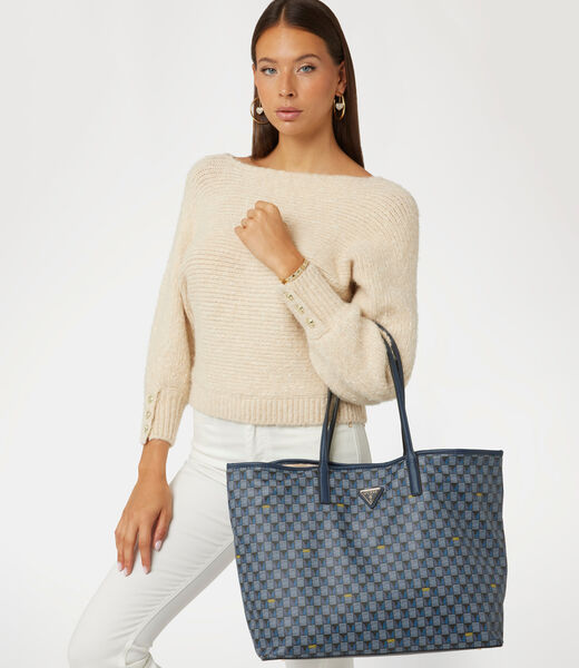 G Wave geometric-print shopper