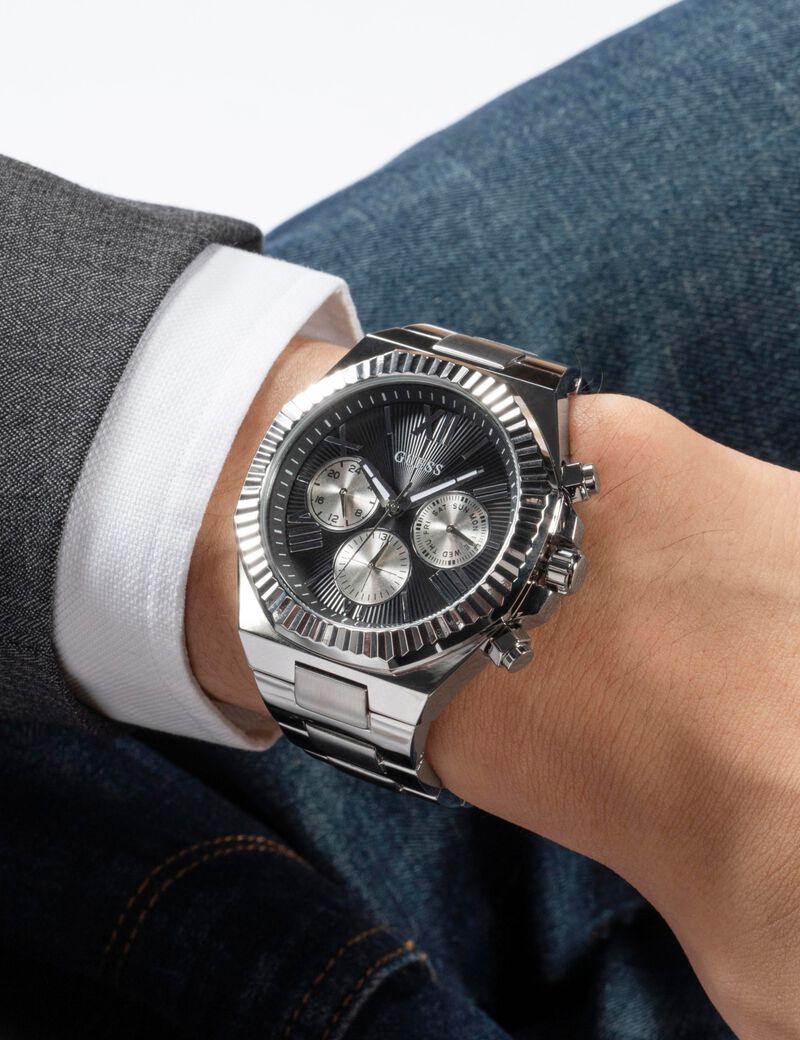 Stainless steel multi-function watch