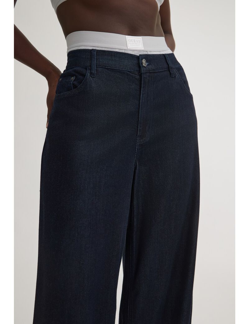 جيس wide loose jeans