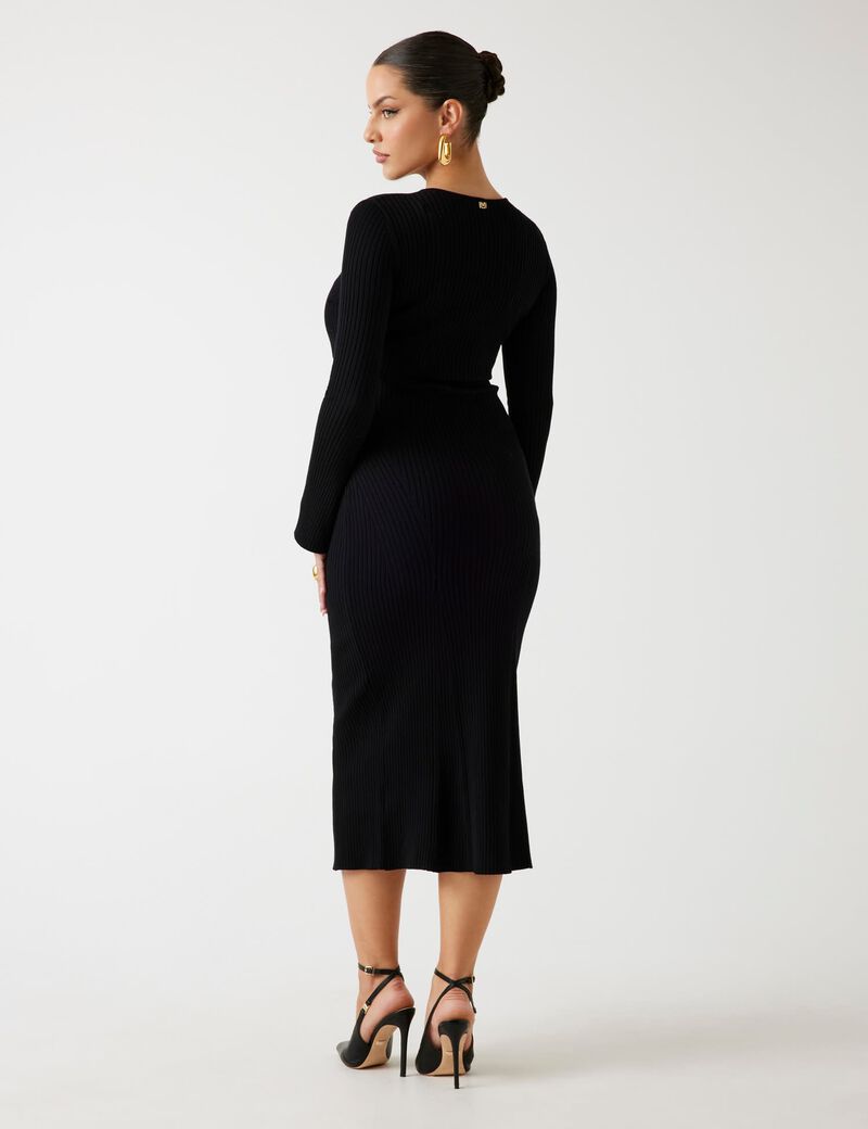 Marciano rib-knit bodycon midi dress