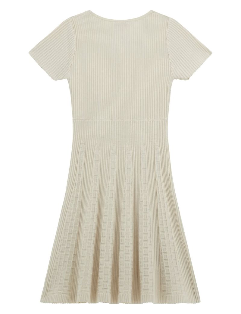 Rib knit sweater dress