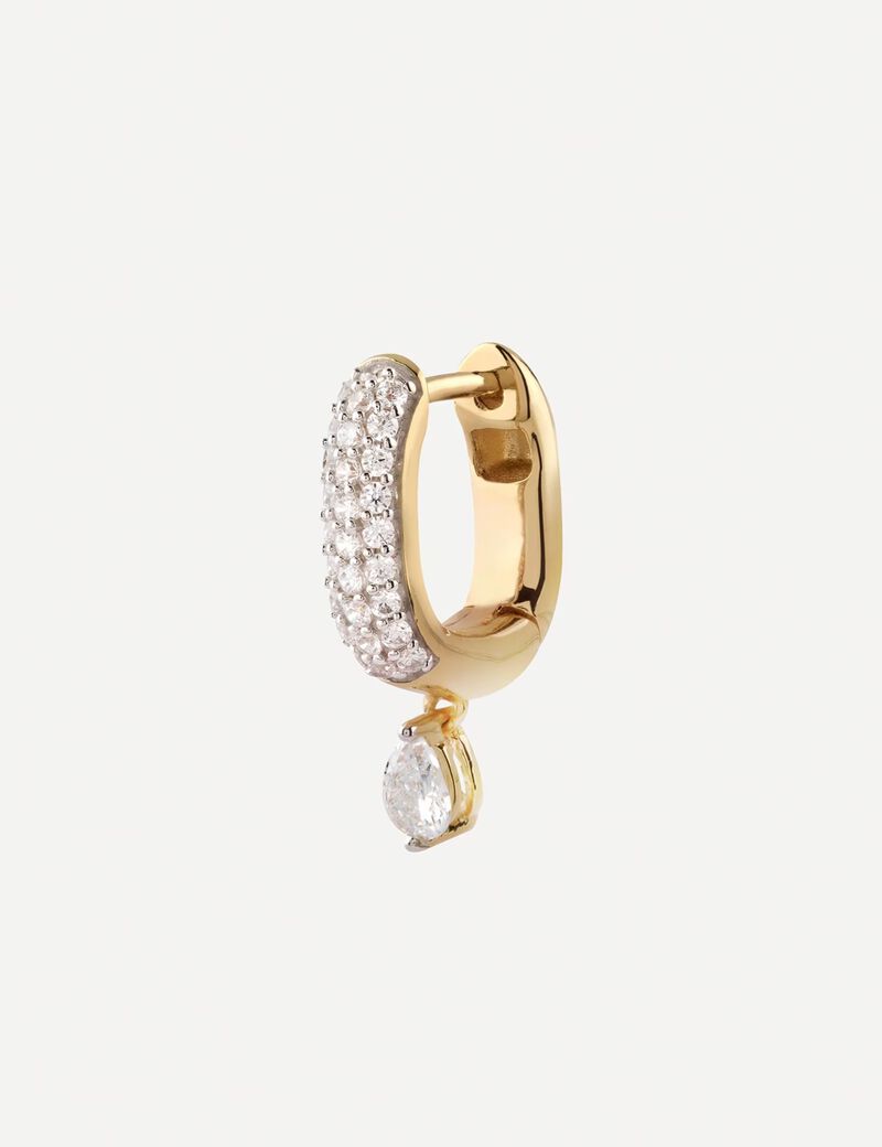 18Mm Nuances Pave Drop Huggies