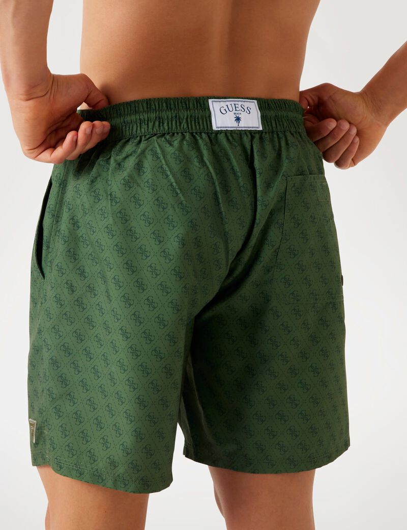 Twill swim trunks
